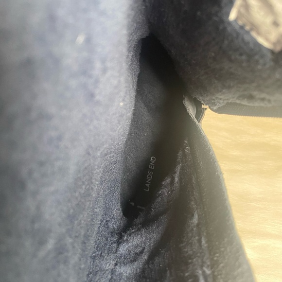 Lands End Womens Size 8D Blue Quilted Suede All Weather Zip Boots - Picture 7 of 13